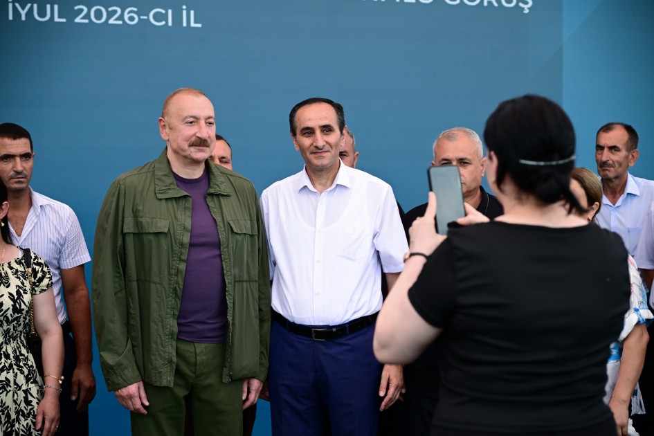 Dövlət başçısı Xocavəndin Quzeyxırman kəndində olub - FOTOLAR (YENİLƏNİB)