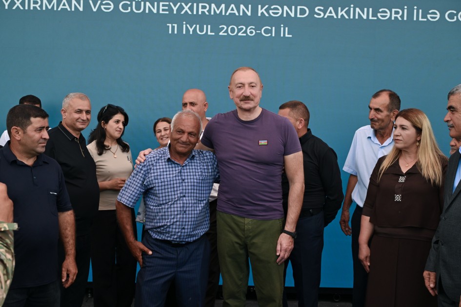 Dövlət başçısı Xocavəndin Quzeyxırman kəndində olub - FOTOLAR (YENİLƏNİB)
