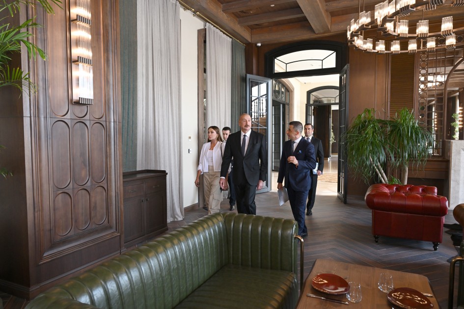 Prezident və xanımı “Meysari Grand Hotel & SPA” kompleksinin açılışında - YENİLƏNİB (FOTOLAR)