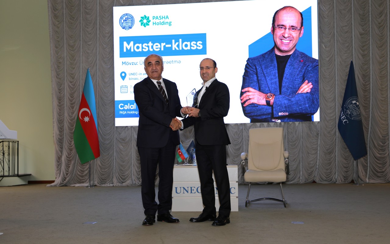 PASHA Holdingin Baş İcraçı Direktoru UNEC tələbələri üçün master-klass keçib - FOTOLAR