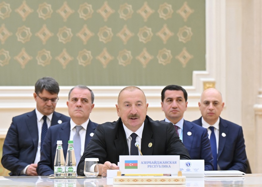 İlham Əliyev Xəzər Ekoloji Sammitində çıxış etdi - FOTOLAR (YENİLƏNİB)