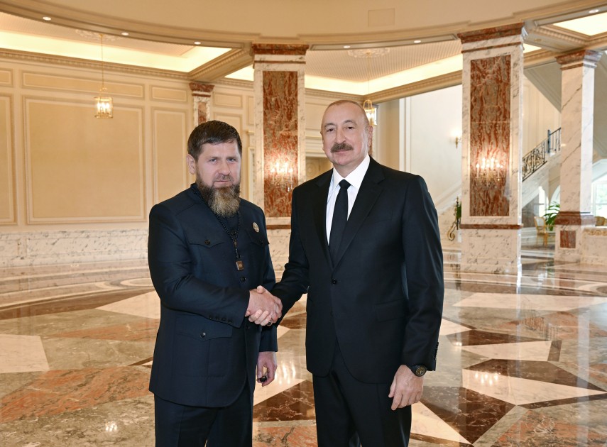 İlham Əliyev Ramzan Kadırovu qəbul edib - FOTOLAR