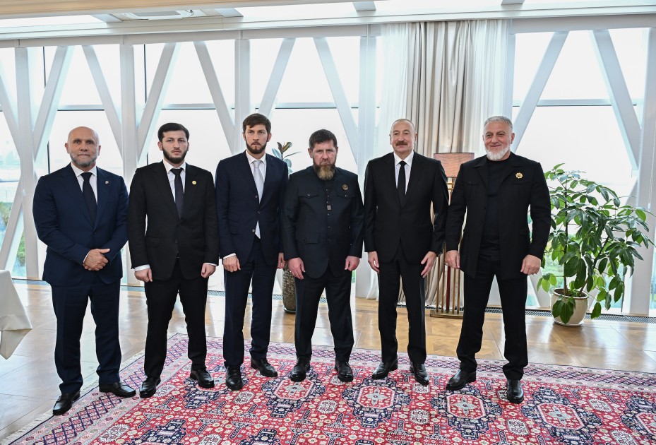 Azərbaycan Prezidenti və Çeçenistan başçısı birgə nahar ediblər - FOTOLAR