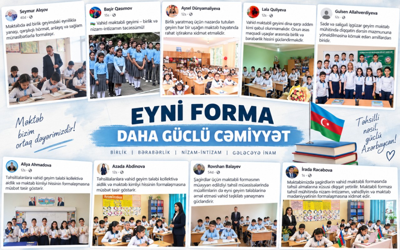 Müəllimlər geyim qaydaları ilə bağlı qərarı dəstəkləyirlər - FOTOLAR