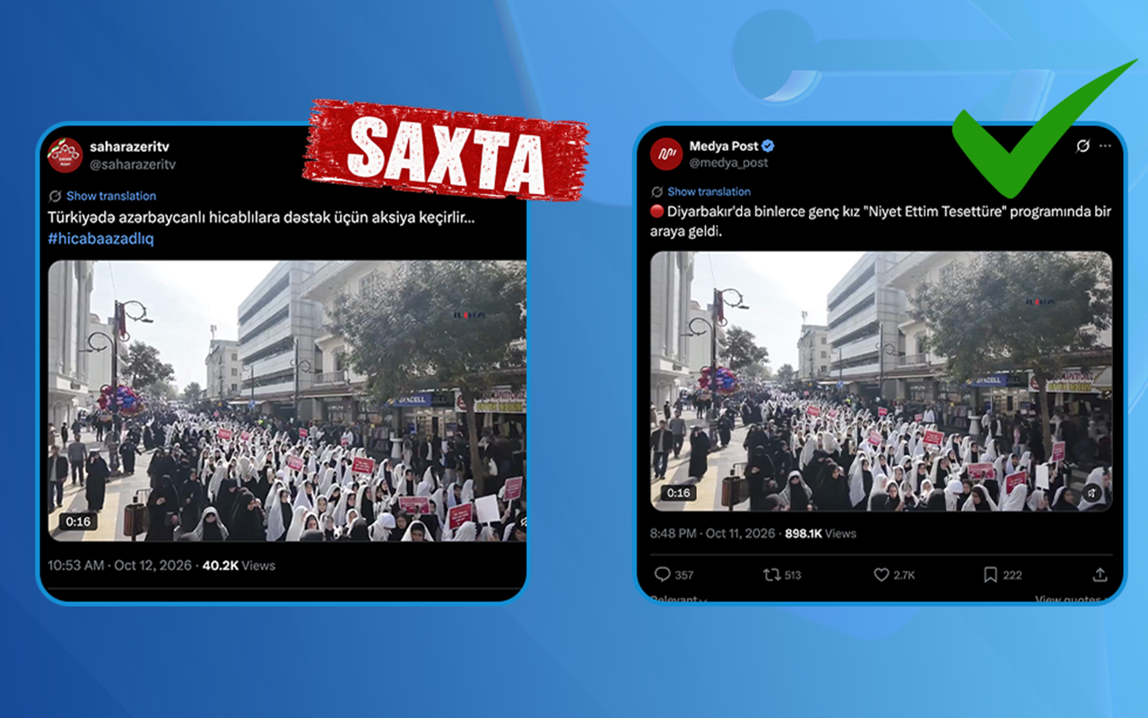İranın "Səhər" kanalının dezinformasiyası ifşa edildi