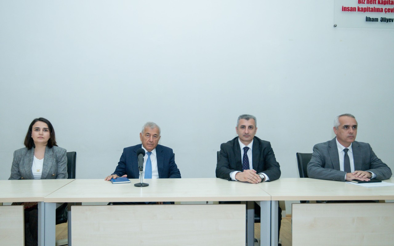 Rektor PKTU-BMU Mühəndislik fakültəsinin tələbələri ilə görüşüb - FOTOLAR