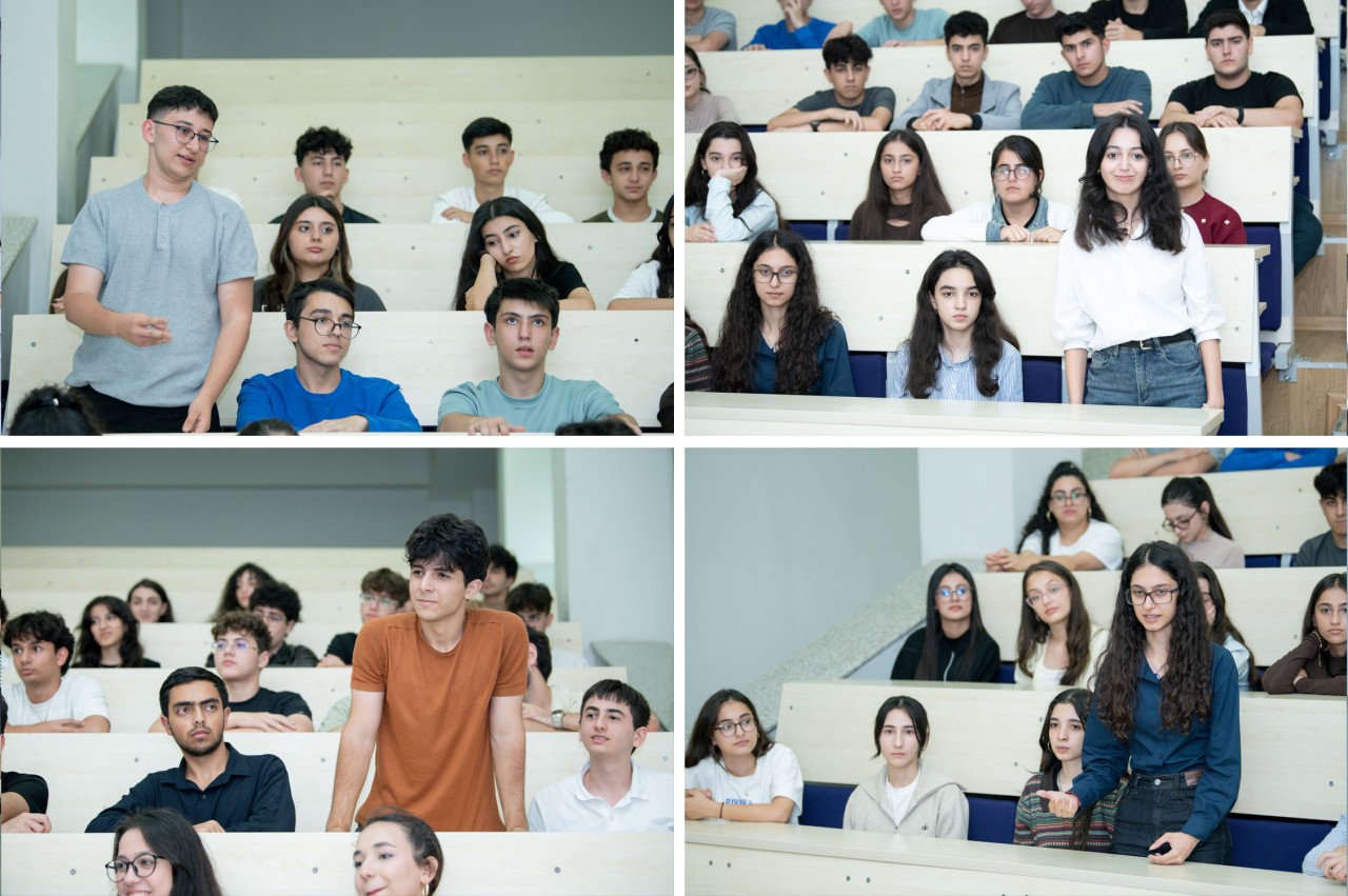 Rektor PKTU-BMU Mühəndislik fakültəsinin tələbələri ilə görüşüb - FOTOLAR
