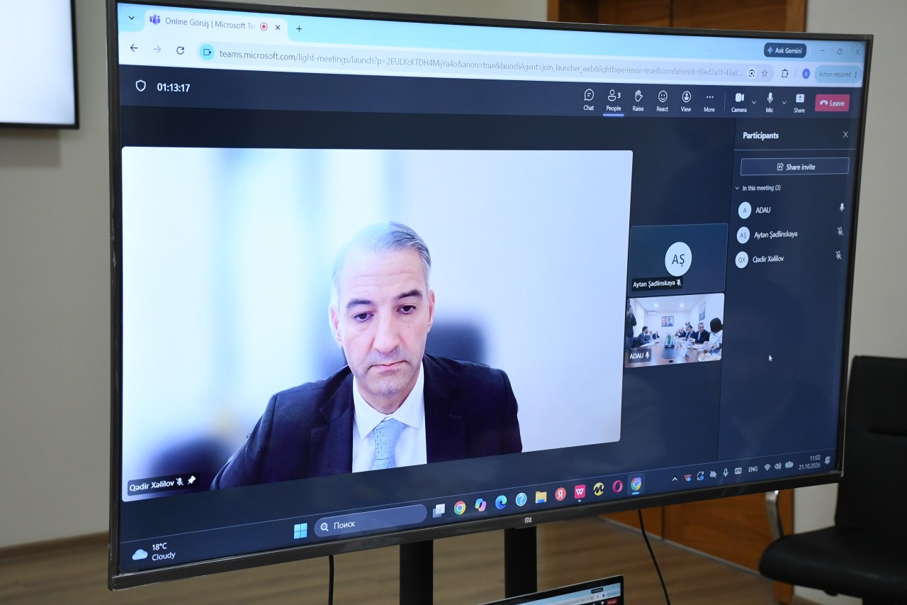 ADAU-Ege beynəlxalq ikili diplom proqramının rəhbər komitəsinin növbəti görüşü keçirilib - FOTOLAR