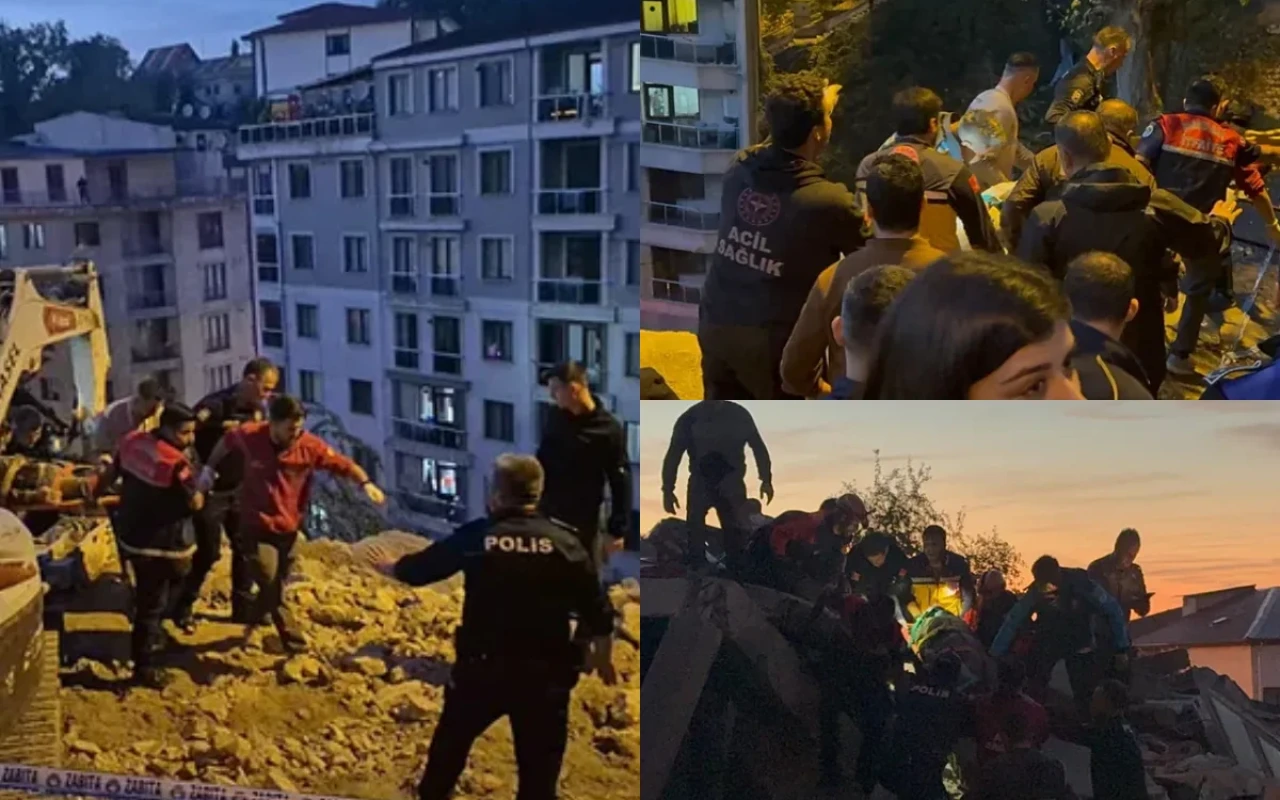 Türkiyədə üçmərtəbəli bina çöküb, ölən və xəsarət alan var