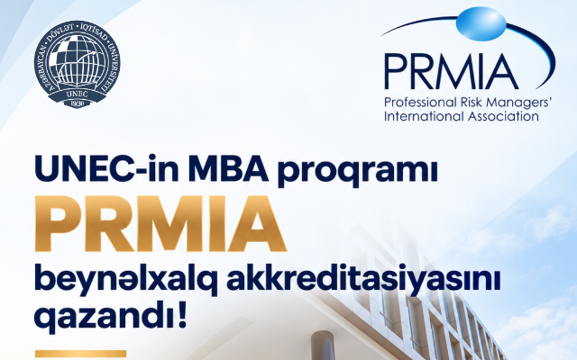 UNEC-in MBA proqramı PRMIA beynəlxalq akkreditasiyasını qazandı