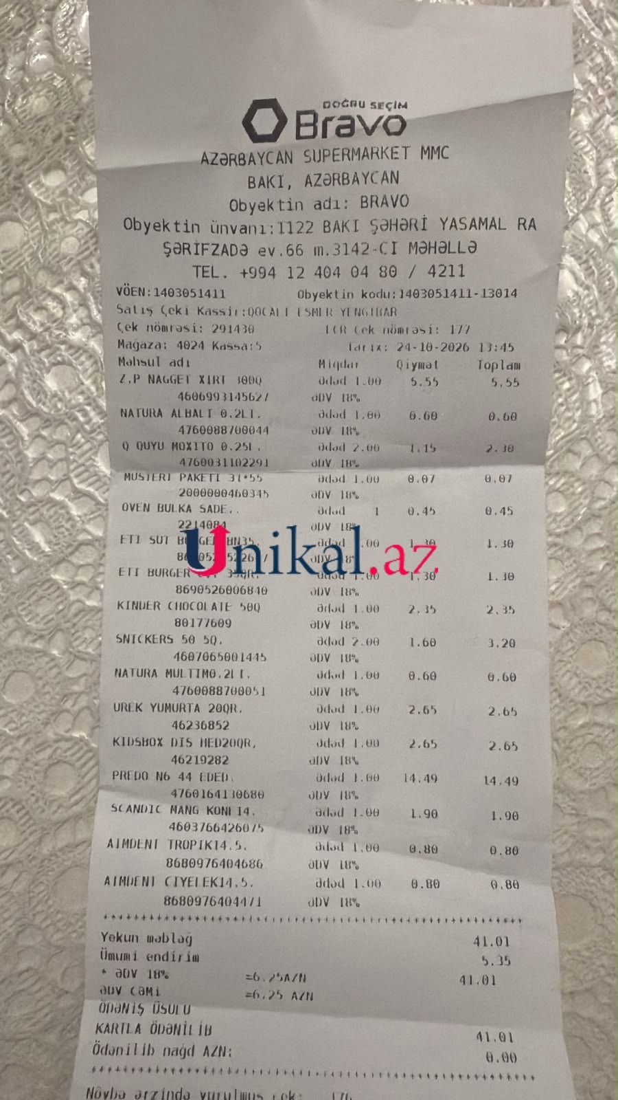 Yasamalda Bravo marketdən alınan naggets kiflənmiş vəziyyətdə çıxıb — Vətəndaş narazıdır (VİDEO + FOTO)