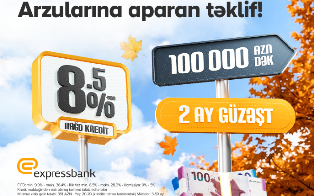 Bu bank minimum 8.5%-lə kredit təklif edir