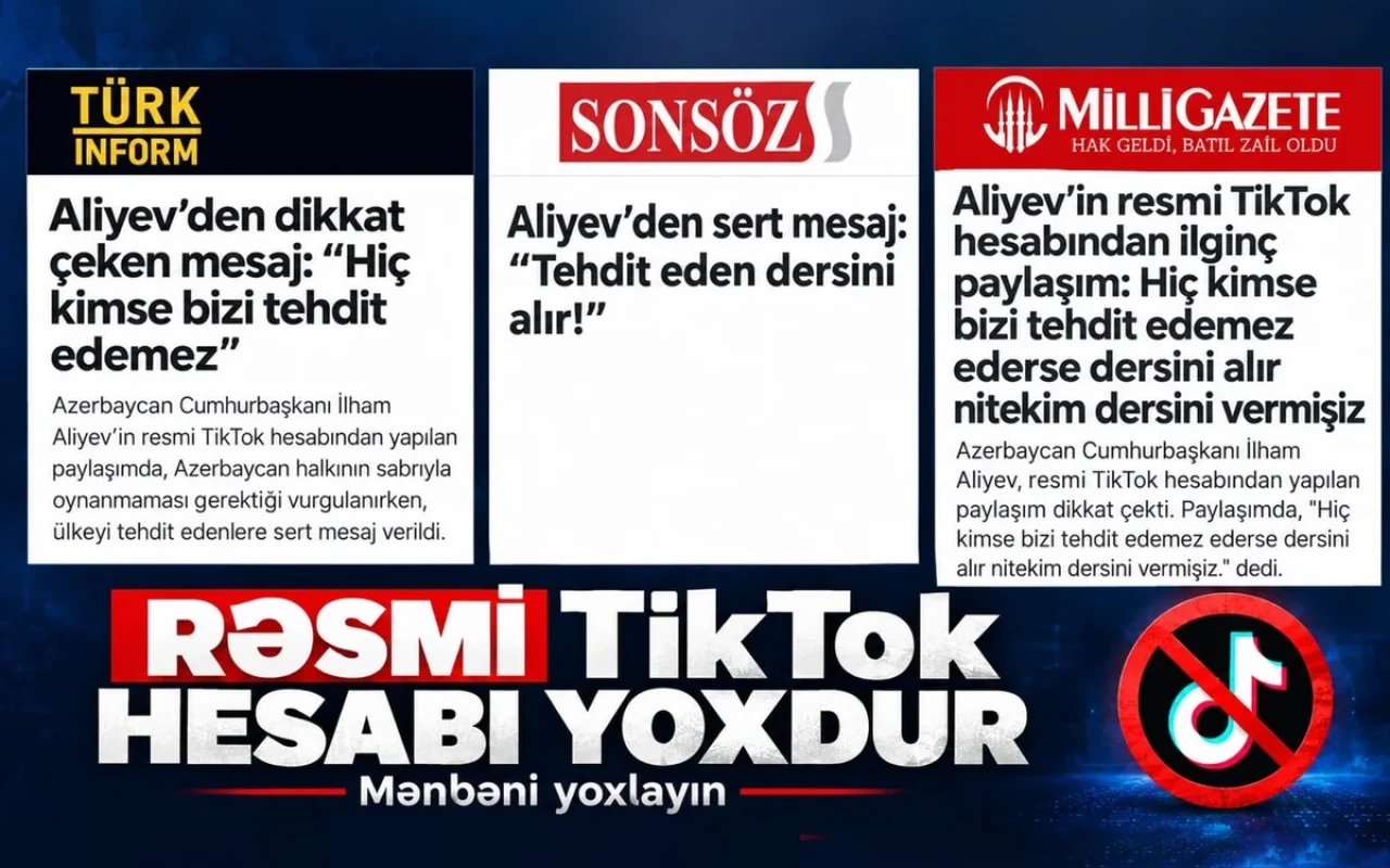 "TikTok" montajından siyasi mesaj düzəldən Türkiyə mediasına çağırış