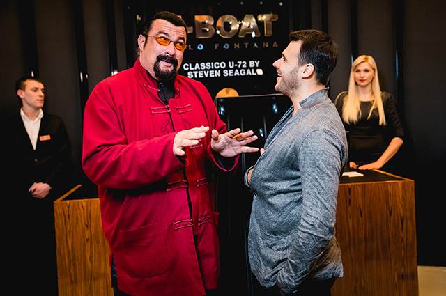 Emin Ağalarov atası ilə amerikalı kinoaktyor tədbirində - FOTOLAR