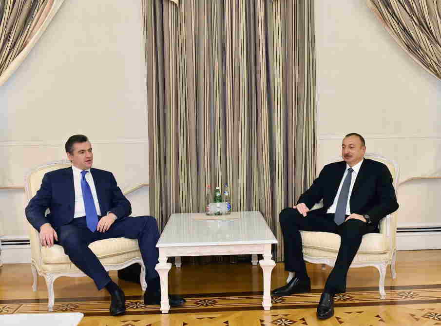 İlham Əliyev Rusiya Dövlət Dumasının komitə sədrin qəbul etdi